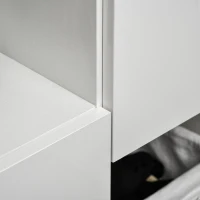 HOMCOM Credenza Moderna con 4 Vani Aperti e 3 Armadietti in Legno, 70x24.3x132cm, Bianco(m-7)