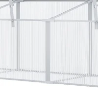Outsunny Estufa de Jardim Alumínio Policarbonato Transparente Viveiro Caseiro para Plantas Culturas Proteção UV e Resistente 180x51x51cm(m-9)