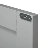 kleankin Pedestal Under Sink Cabinet with Double Doors, Modern Bathroom Vanity Storage Unit with Shelves, Light Grey(m-9)