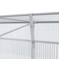 Outsunny Estufa de Jardim Alumínio Policarbonato Transparente Viveiro Caseiro para Plantas Culturas Proteção UV e Resistente 180x51x51cm(m-7)