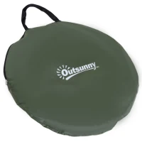Outsunny Tenda de Duche para Campismo Dobrável Pop UP Tenda de Privacidade com proteção UV e Tecido Impermeável 100x100x185cm Verde Escuro(m-12)