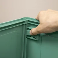 Pawhut Litiera Pisici – Verde, 2 Usi cu Tava Detasabila(m-9)