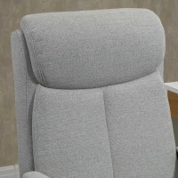 Vinsetto Fauteuil de Bureau Chaise de Bureau Manager réglable pivotant Fonction Bascule verrouillable Lin Gris Clair(m-9)