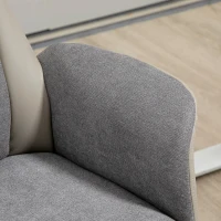 Vinsetto Scaun de birou elegant din 2 tesaturi, scaun ergonomic reglabil pe inaltime cu roti pivotante, 65x72x108-118cm, gri(m-9)