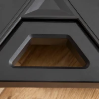 DURHAND Carucior pliabil pentru transport din otel si PP cu 4 roti, suporta o greutate maxima de 150kg, 70 x52.5x90cm, Negru si Rosu(m-9)