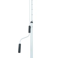 Outsunny 300 x 150cm Patio Adjustable Awning Floor- to-ceiling Retractable Shade,UV Protective - Green and White(m-9)