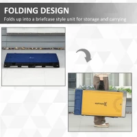 DURHAND Platforma de lucru pliabila 4 in 1, banca de lucru cu rigla, schela, si carucior, aluminiu si plastic(m-6)