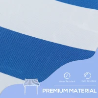 Outsunny 200 x 150cm Patio Adjustable Awning Floor- to-ceiling Retractable Shade,UV Protective - Blue and White(m-5)