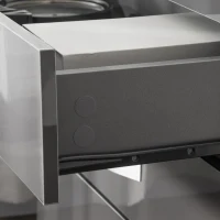 HOMCOM Comoda cu 4 sertare cu manere metalice pentru dormitor si sufragerie, PAL, 75x36x72cm, gri(m-9)