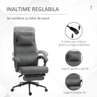 Vinsetto Scaun Birou Ergonomic Reglabil cu Tetiera si Suport Picioare(m-4)
