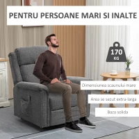 Homcom Fotoliu Relax – Reclinabil cu Ridicare & Suport Picioare(m-7)