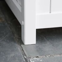 Outsunny Banca de gradina cu 2 locuri si spatiu de depozitare, Mobilier de exterior, Cutie de depozitare pentru veranda, terasa sau balcon, Alb(m-12)