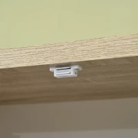 Homcom Dulap de Depozitare 4 Usi si 4 Rafturi Reglabile 80x40x182 cm – Crem/Alb(m-8)