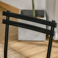 HOMCOM Set masa dreptunghiulara cu 4 scaune pentru sufragerie, bucatarie, living, maro si negru(m-8)