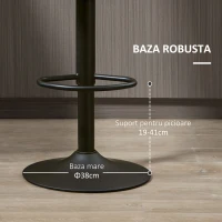 HOMCOM Set 2 Scaune Bar Pivotante & Reglabile 35×36×64-85 cm(m-7)