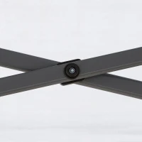 Outsunny 3.5 x 3.5m Garden Pop Up Gazebo Party Tent Canopy with Double Roof, 3-Level Adjustable Height and Roller Bag,  Light Grey & White(m-12)