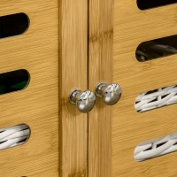 HOMCOM Carucior de bucatarie u sertar, dulap si cos extras, carucior din lemn cu roti pivotante din lemn, 66x36x79cm(m-7)