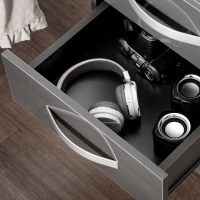 Homcom Set 2 Noptiere Moderne cu design compact si 3 sertare(m-9)