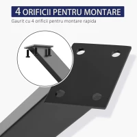 Homcom Set 2 Picioare pentru Masa Birou Otel in Forma de X 80 cm – Negru(m-4)
