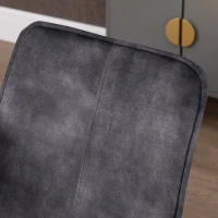 HOMCOM Set de 2 scaune de sufragerie si de lounge fara cotiere, scaune tapitate din catifea cu picioare aurii, gri(m-8)