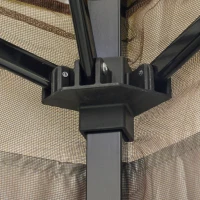 Outsunny 3.64 x 3.64m Pop-up Gazebo Removable Side Walls Foldable Party Tent Instant Canopy Sun Shade Gazebo Shelter Steel Frame Oxford w/ Roller Bag(m-13)