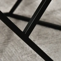 HOMCOM Masuta de cafea moderna cu blat din imitatie de marmura si structura din MDF si otel, 81x70x51,2 cm, negru(m-9)