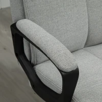 Vinsetto Fauteuil de Bureau Chaise de Bureau Manager réglable pivotant Fonction Bascule verrouillable Lin Gris Clair(m-8)