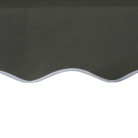 Outsunny 11'L x 8'W Manual Retractable Patio Awning Deck Sunshade Shelter Outdoor Window/Door Canopy Aluminum(m-11)