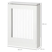 HOMCOM Capac pentru radiator modern din MDF si otel, 60x18x84cm, alb(m-3)