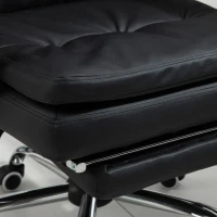 Vinsetto Fauteuil de bureau massant chaise ergonomique avec repose-pieds et repose-tête hauteur réglable dossier inclinable télécommande 67 x 70 x 112-120 cm noir(m-9)