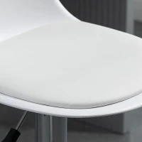 Homcom Set 2 Scaune Bar – Reglabile, Cu Spatar si Pivotante(m-9)