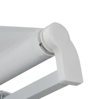 Outsunny 11'L x 8'W Manual Retractable Patio Awning Deck Sunshade Shelter Outdoor Window/Door Canopy Aluminum(m-10)