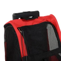 PawHut trolley 2 in 1 pentru animale, 35x27x49cm, rosu(m-10)