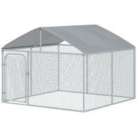 PawHut tarc pentru Caini de Exterior cu Acoperis Impermeabil, 230x230x175 cm(m-11)