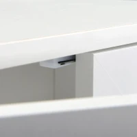 HOMCOM CD Cabinet - Holds up to 100 CDs, 4-Tier CD Storage Unit, Modern Bookcase with Magnetic Doors and Wide Base for Home, White(m-9)