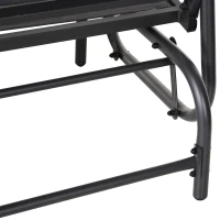 Outsunny ławka bujana huśtawka ogrodowa ławka ogrodowa krzesło bujane ławka parkowa czarna(m-8)