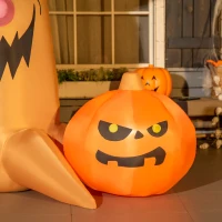 HOMCOM 8ft Inflatable Halloween Haunted Tree with Jack-o-lantern, Ghosts and Owl, Blow-Up Outdoor LED Display with Rotating Colourful Light for Garden, Party, Holiday(m-9)