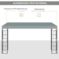 Outsunny Pergola 4x3m Gazebo Garden Gazebo Baldachim Namiot Poliester(m-4)