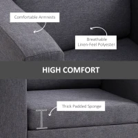 HOMCOM fotoliu modern, 81x73x78cm, gri(m-6)