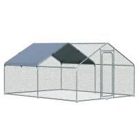 PawHut Cusca Boxa pentru Extern Galvanizat cu Tesatura Oxfort pentru Acoperire 3 x 4 x 1.95 m(m-1)
