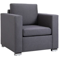 HOMCOM fotoliu modern, 81x73x78cm, gri(m-13)