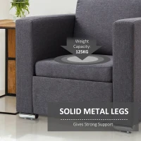 HOMCOM fotoliu modern, 81x73x78cm, gri(m-5)