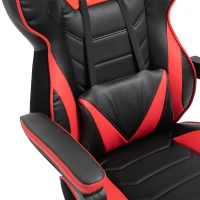 Vinsetto Ergonomische Gamingstoel met Racestijl - Uitschuifbare Voetsteun, Zwart+Rood(m-9)