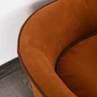 PawHut Haustiersofa, Hundebett, Hundesofa, Katzensofa, Katze Kissen, Naturholz+Plüsch, Braun, 70 x 51 x 37 cm(m-5)