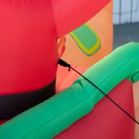 Outsunny 6ft Inflatable Christmas Santa Claus and Penguin on Sleigh with 2 Reindeer, Blow-Up Outdoor LED Yard Display(m-8)