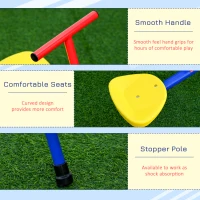 Outsunny Kids 360 Degree Rotating Metal Seesaw Swivel Teeter Totter Children's Playground Equipment for Garden Outdoor Indoor Swing, 2 Seats(m-6)