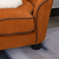 PawHut Haustiersofa, Hundebett, Hundesofa, Katzensofa, Katze Kissen, Naturholz+Plüsch, Braun, 70 x 51 x 37 cm(m-8)