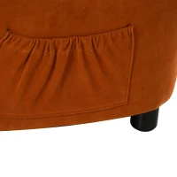 PawHut Haustiersofa, Hundebett, Hundesofa, Katzensofa, Katze Kissen, Naturholz+Plüsch, Braun, 70 x 51 x 37 cm(m-4)