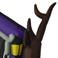 HOMCOM Aufblasbares Spukhaus Figur Luftfigur Halloween Deko mit LED Beleuchtung Polyester Schwarz+Braun 270 x 200 x 260 cm(m-8)