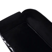 PawHut® Hundesofa Hundebett Hunde Couch Haustier Waschbar Erhöhte Füße Samt Schwarz(m-9)